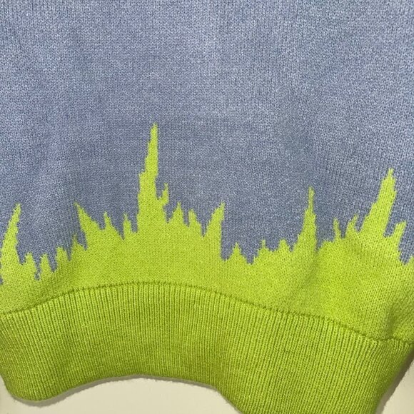 Blank Palette Womens Cardigan Jacket Size Medium Zoo Theme Applique Acrylic - Picture 12 of 13